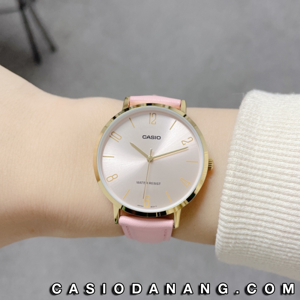 Đồng hồ nữ dây da Casio chính hãng Anh Khuê LTP-VT01GL-4BUDF (34mm)