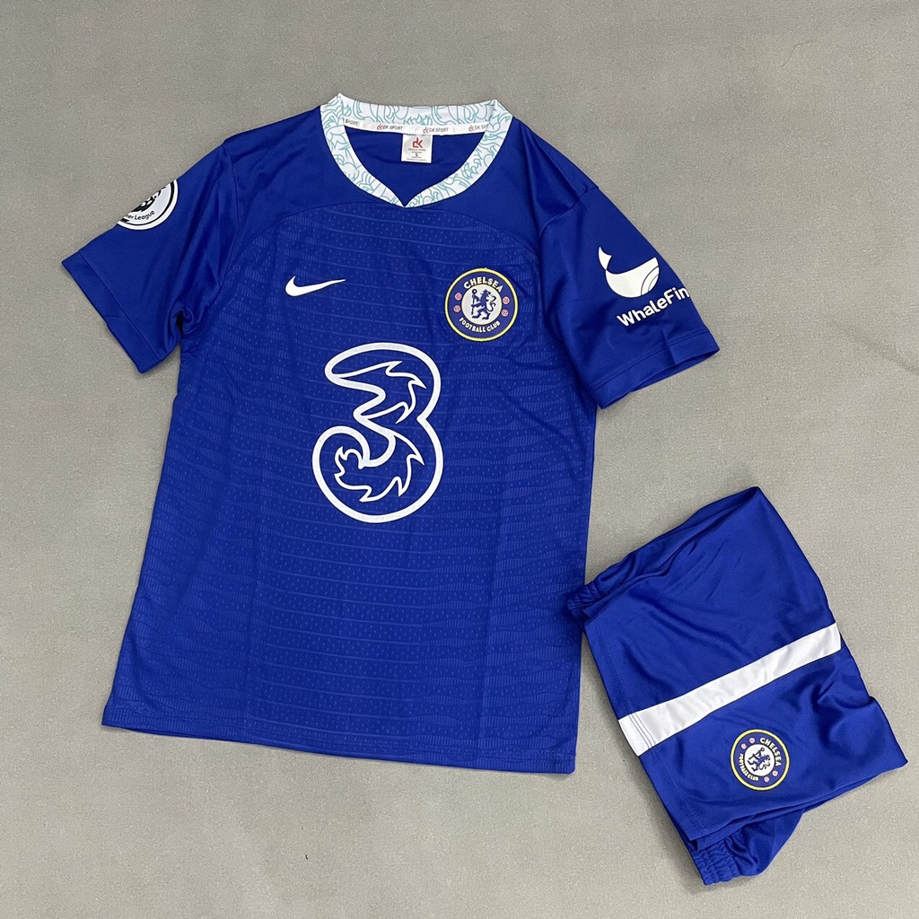 Bộ quần áo đá banh Chelsea Xanh sân nhà FLG 2023