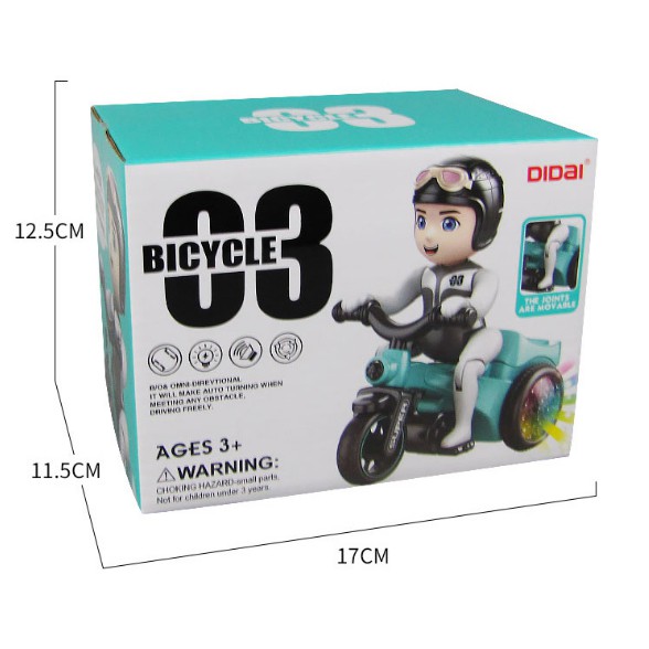 Đồ Chơi Xe Đạp Dạo Phố Tự Động Bốc Đầu Quay 360 độ Siêu Đẹp