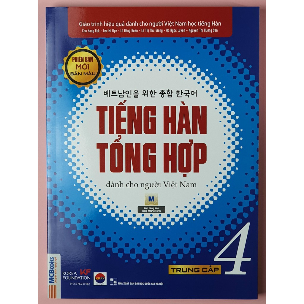 Sách Trọn Bộ Giáo Trình Tiếng Hàn Tổng Hợp Trung Cấp Tập 4 Bản Màu