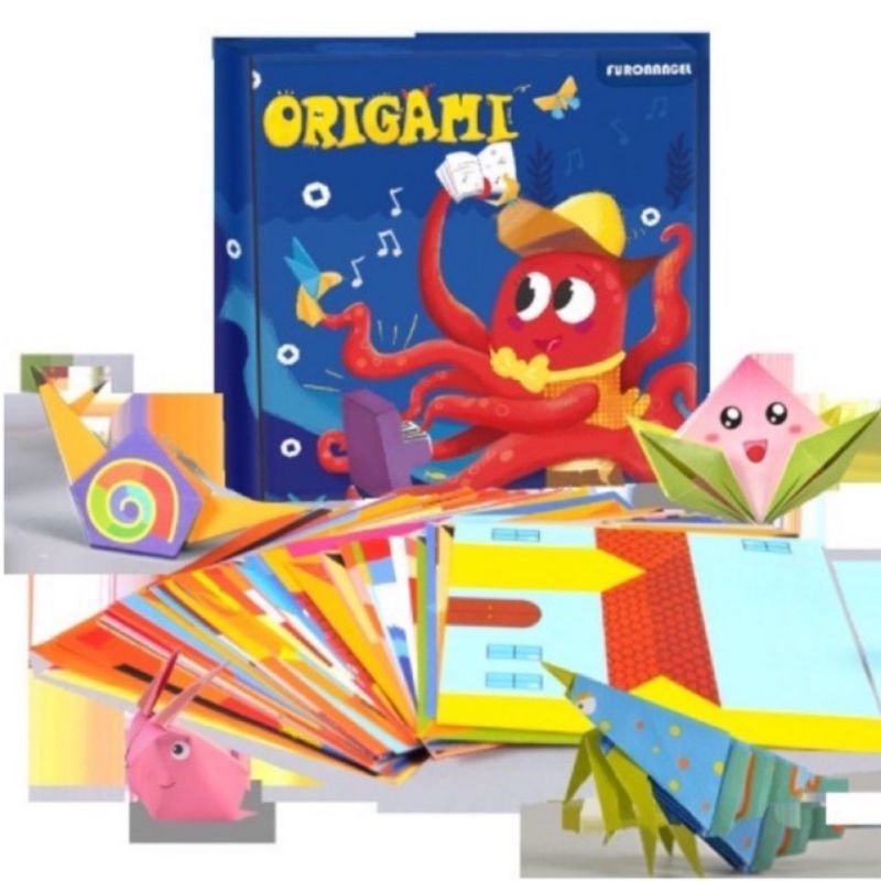 Bộ giấy gấp fun origami 144 tờ kèm sách hướng dẫn chi tiết