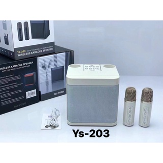 Loa bluetooth karaoke YS-203 kèm 2 micro không dây
