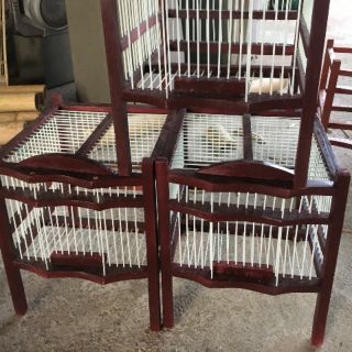 Lồng tắm chim khuyên kích thước 32x26x26 bằng gỗ