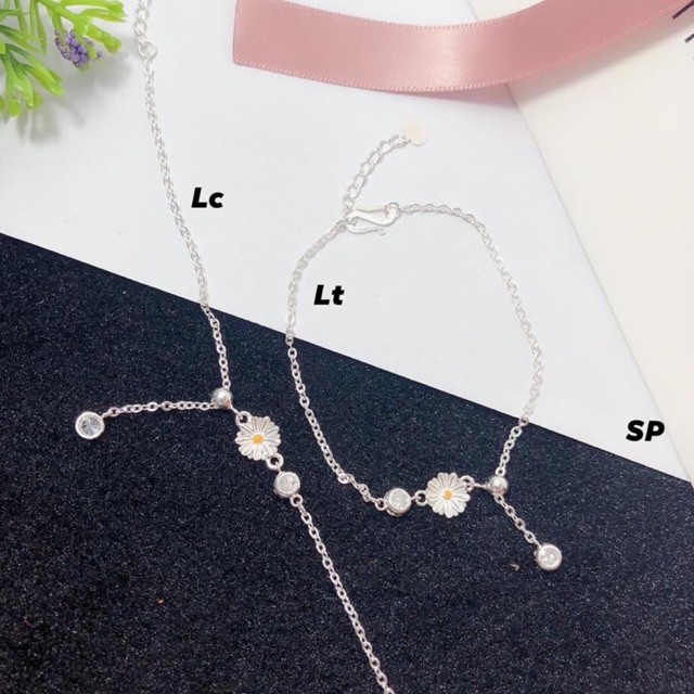 Lắc cúc hoạ mi bạc ta- lắc bạc ta THJ , lắc có thể chỉnh size