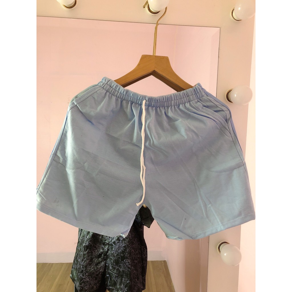 Quần short 3 sọc phối màu thể thao nam nữ ống rộng unisex