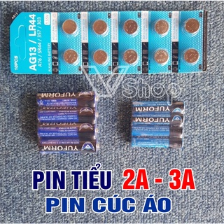 Pin tiểu, 2a, 3a, vỉ 4 viên. pin cúc áo, vỉ 10 viên