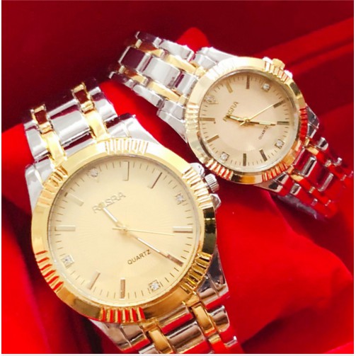 ĐỒNG HỒ CẶP ĐÔI NAM NỮ DÂY KIM LOẠI ROSRA R4VP D345 HOT TREND 2019 CỰC ĐẸP | BigBuy360 - bigbuy360.vn