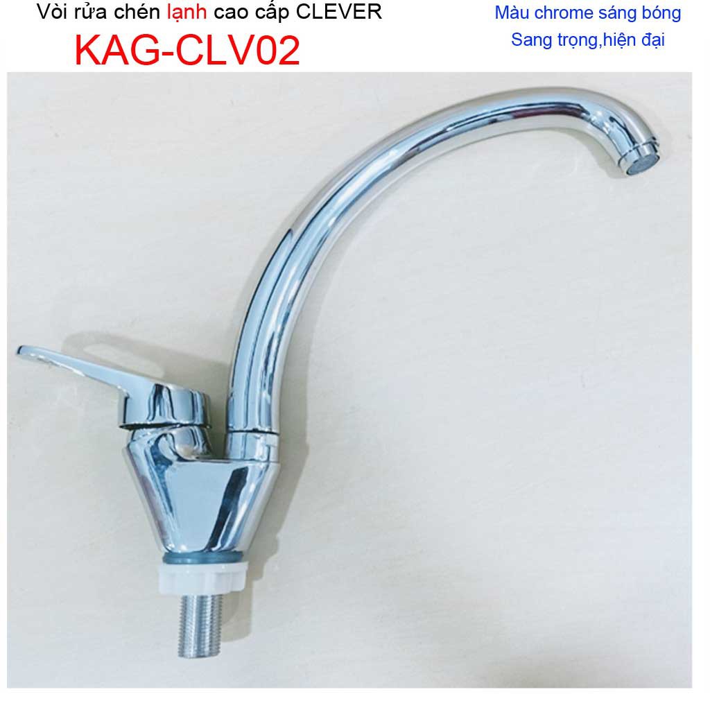 Vòi rửa chén bát KAG-CLV02, Vòi Clever nóng lạnh, vòi bếp nóng lạnh chậu rửa chén Clever