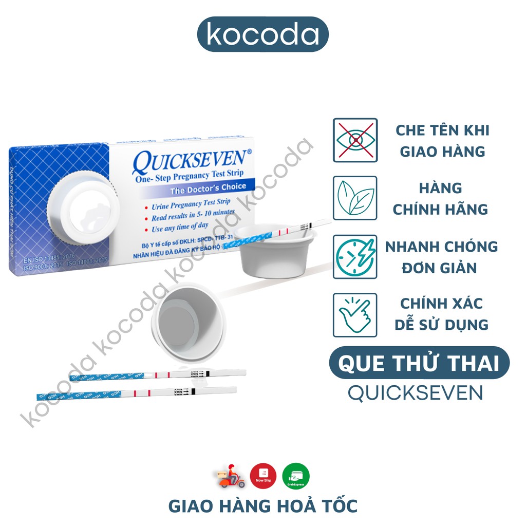 Que thử thai nhanh Quickseven 2 Vạch Chính Xác Phát Hiện Thai Sớm Tại Nhà Hiệu Quả - KOCODA