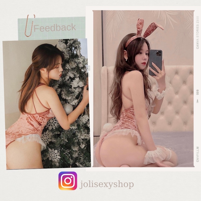 Bộ cosplay thỏ nhung Bella cao cấp