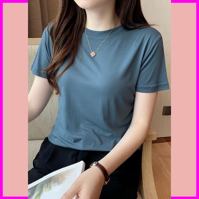 Áo phông trơn 👚Áo phông nữ 👚Áo phông 100% cotton thoáng mát, trẻ trung nhiều màu sắc | BigBuy360 - bigbuy360.vn