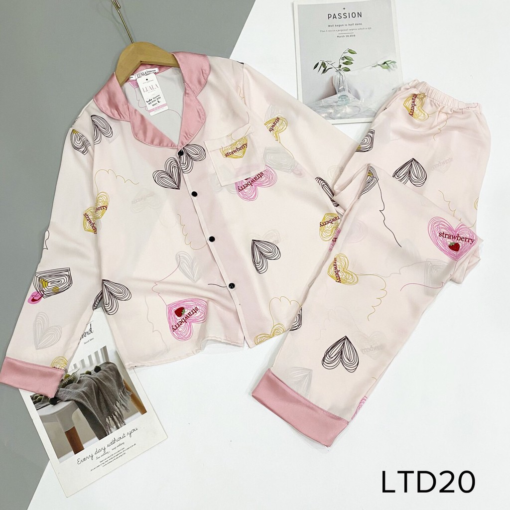 [Hàng Cao Cấp Có Size] Bộ Pijama Lụa Mango Dài Tay Thu Đông - Bộ Mặc Nhà Lụa Cao Cấp Mềm Mát Thoái Mái Chuẩn Size