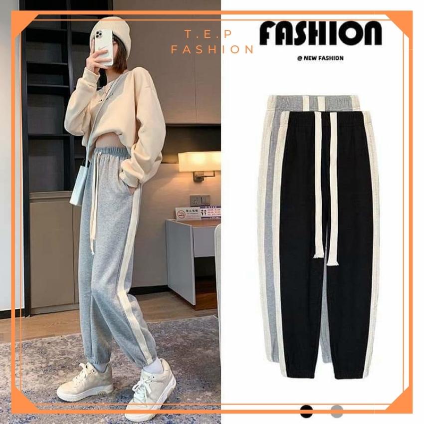 [MẪU MỚI] Quần Jogger Nữ Viền Trắng Dây Bản To Tep Fashion - JG001