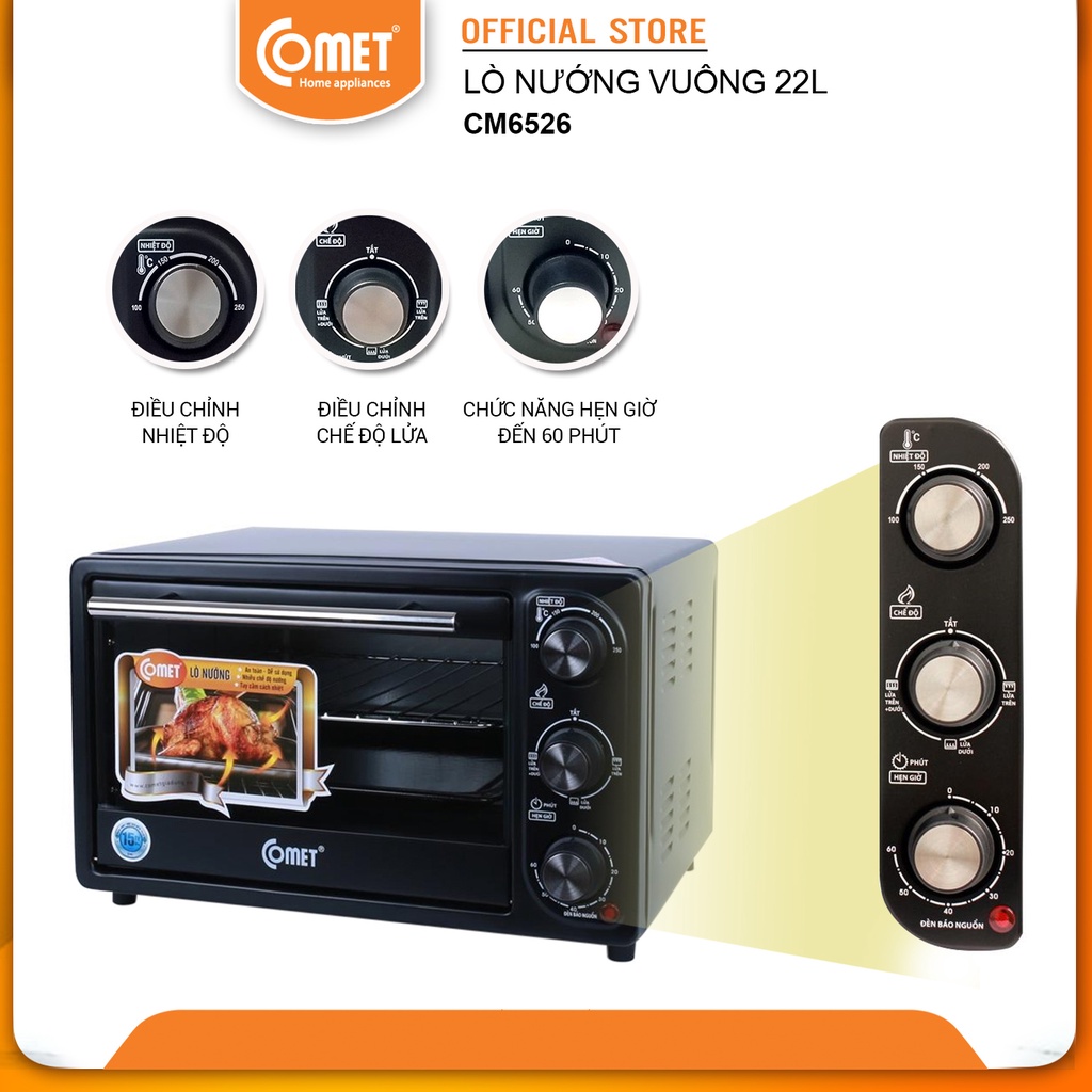 Lò nướng điện 22L Comet CM6526