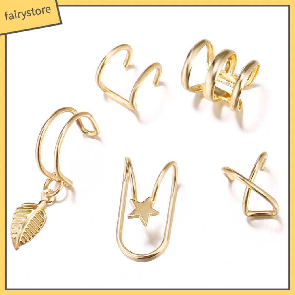 Set 5 Khuyên Tai Chữ U Cá Tính Cho Nữ