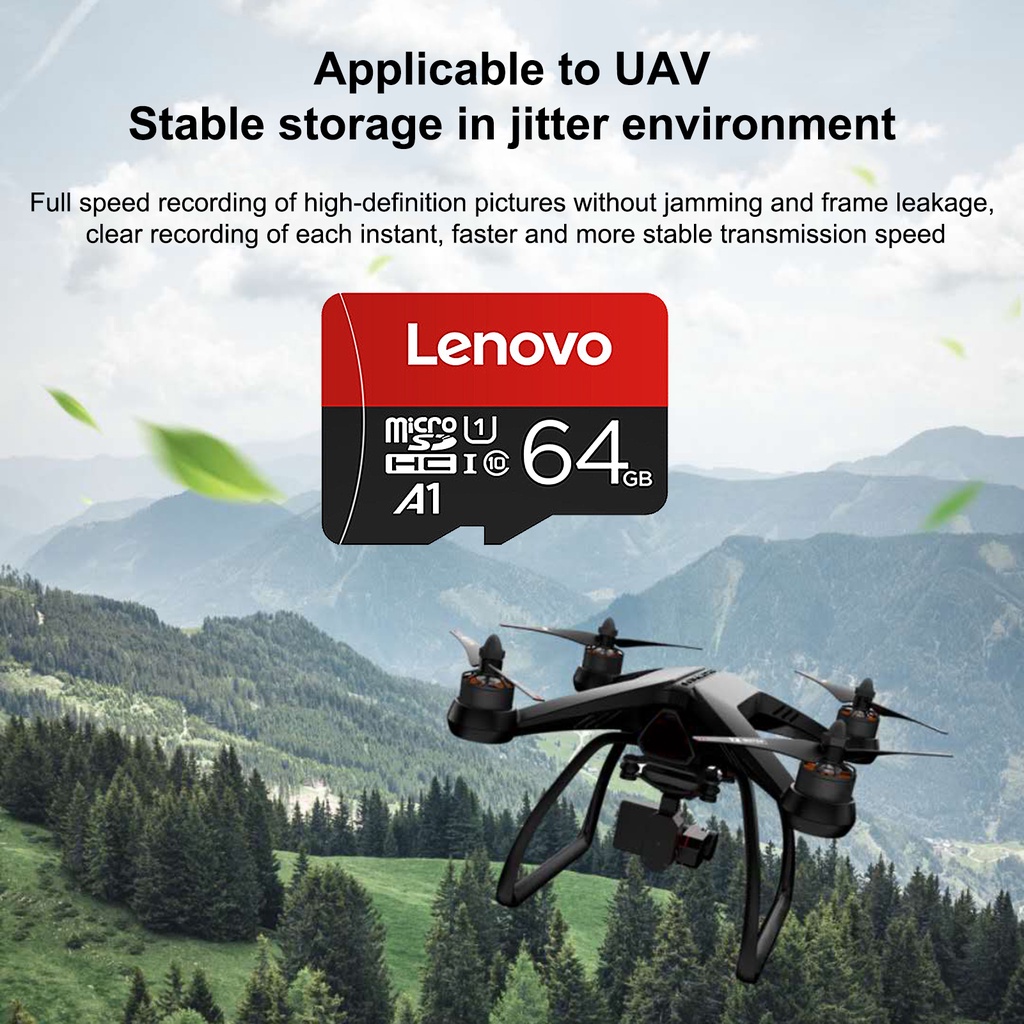 Thẻ nhớ TF LENOVO màu đen tốc độ cao chịu nhiệt độ cao 16G 32G 64G 128G