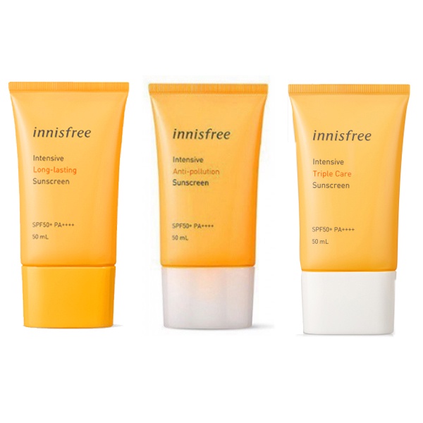 Kem chống nắng dưỡng trắng, chống nước tốt INNISFREE Intensive Triple - Shield 50ml  SPF50+ PA++++ HONGS BEAUTY