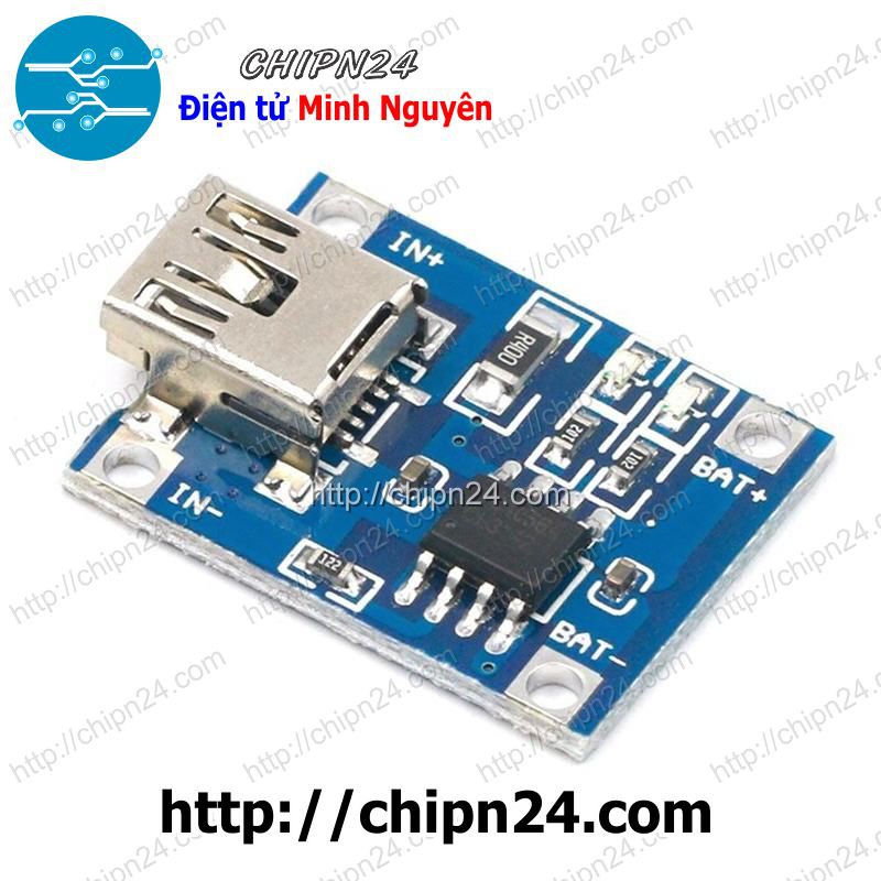 [1 CÁI] Mạch Sạc Pin TP4056 1A (V2) Cổng Mini USB (Mạch sạc pin 18650)