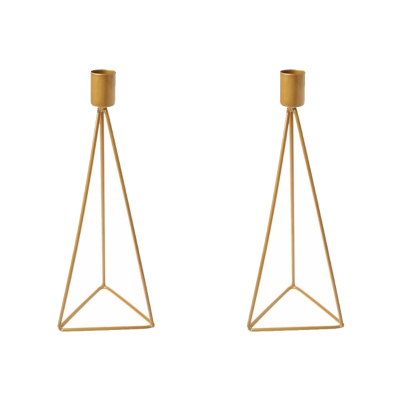 Set 2 Giá Đỡ Đèn Cầy Bằng Sắt Trang Trí Nhà Cửa / Tiệc Cưới