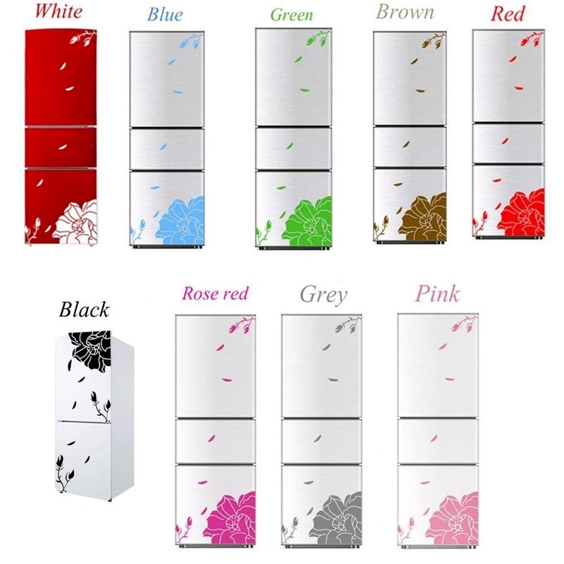 Sticker Nam Châm Dán Tủ Lạnh Chống Thấm Nước Họa Tiết Hoa Mộc Lan Trang Trí Nhà Cửa