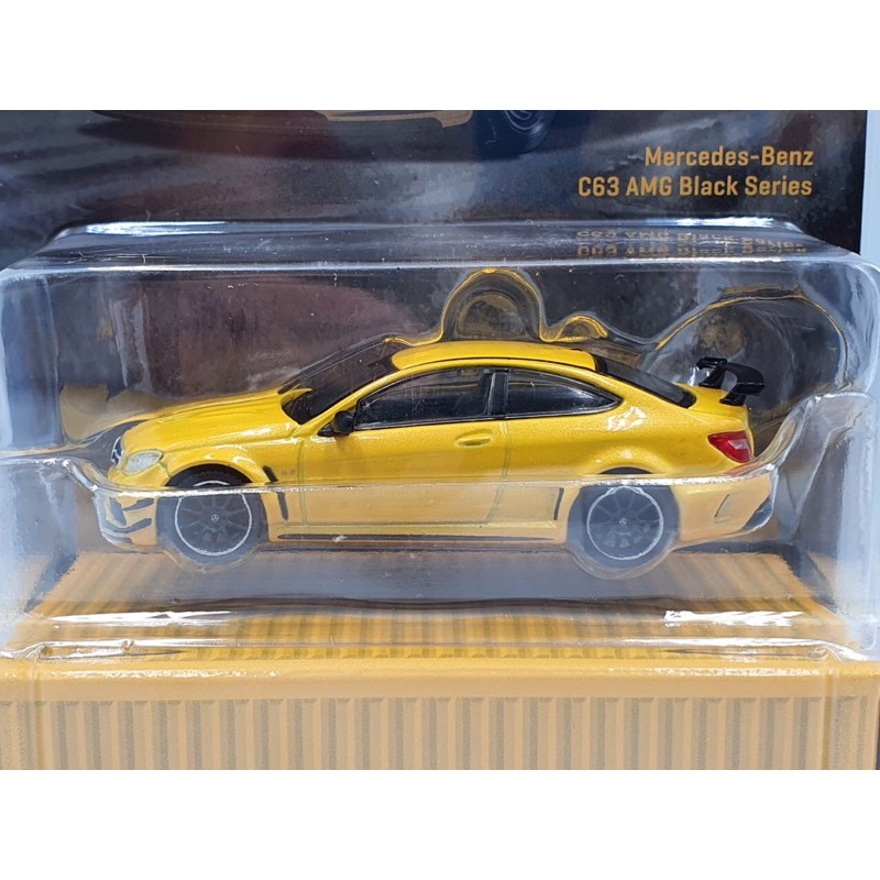 Xe Mô Hình Mercedes-Benz C63 AMG Coupe tỉ lệ 1:64 hãng sản xuất Tarmac Works ( Vàng )