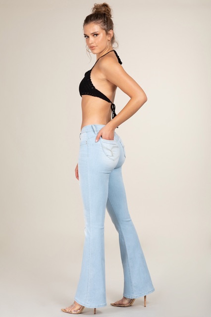 Quần jeans ống loe xuất khẩu