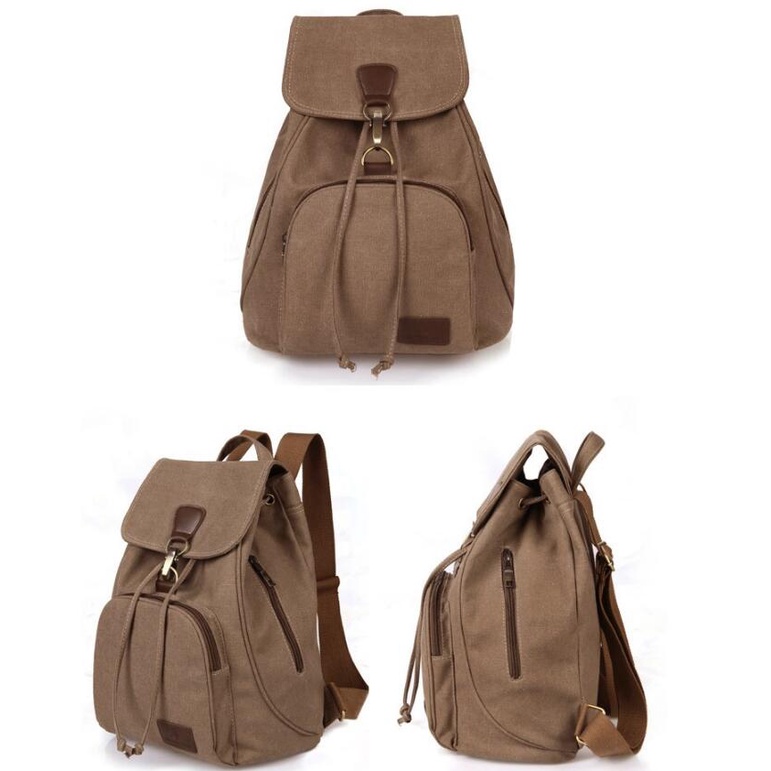 Ba Lô Chuwanglin Bằng Vải Canvas Phong Cách Preppy Cá Tính Cho Nữ
