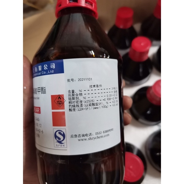 Hoá chất methyl methacrylate chai 500ml CAS 80-62-6 C5H8O2