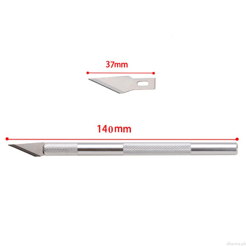 Set dao mổ kim loại khắc thủ công + 10 lưỡi thay