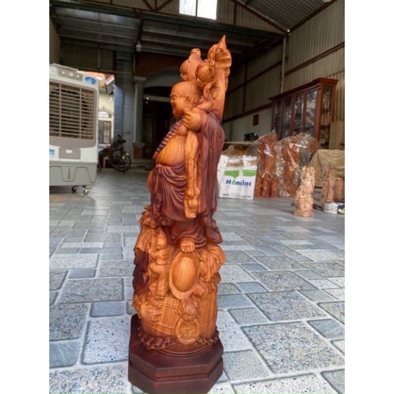 Tượng phật di lặc ngũ phúc gỗ hương cao 40/50/60 [GIA RE]