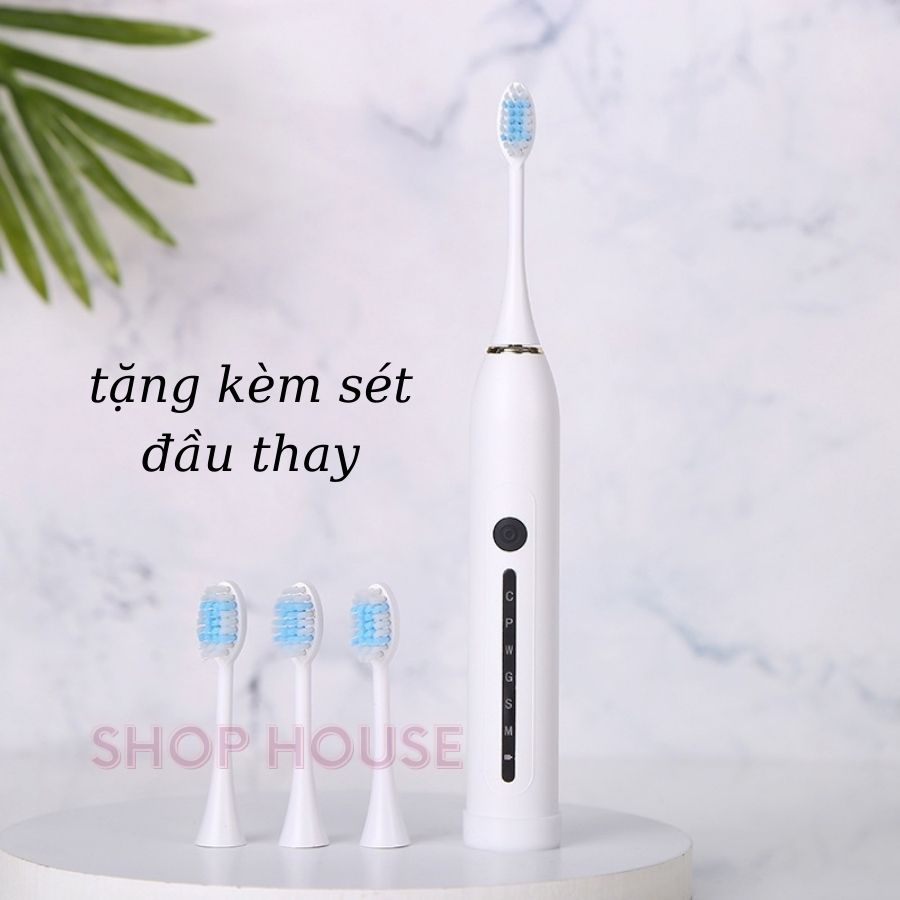 Bàn chải điện sonic x7 bản nâng cấp 6 chế độ chăm sóc răng hiệu quả, bàn chải đánh răng tự động - SONIC X7