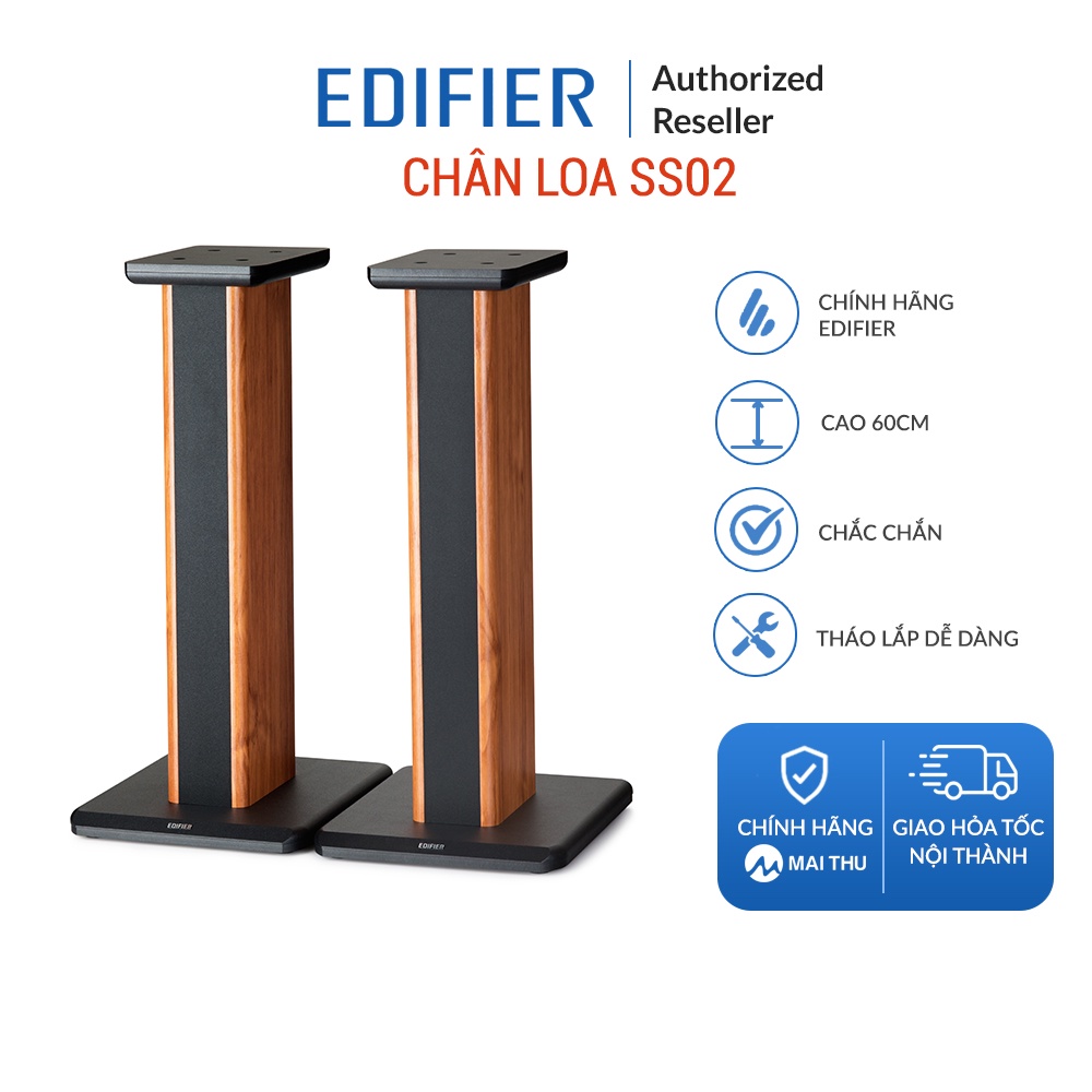 Chân loa EDIFIER SS02 - Thiết kế cực đẹp - Gỗ MDF cứng cáp chắc chắn - Tăng trải nghiệm nghe - Hàng chính hãng MAI THU