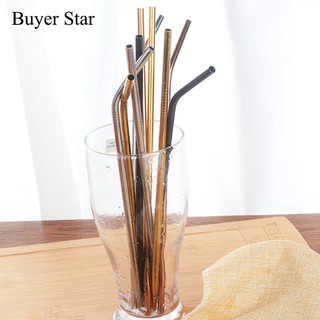 Combo 2 Ống Hút Inox (Cong + Thẳng) + 1 Cọ Rửa
