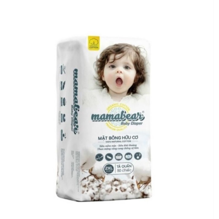 Bỉm quần mamabear nội địa trung cao cấp đủ size M/L/XL/XXL/3XL 50 miếng