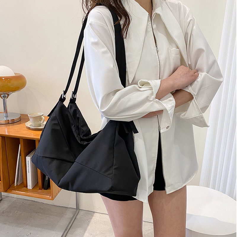 Túi IELGY đeo vai vải canvas cỡ lớn thời trang cho nữ