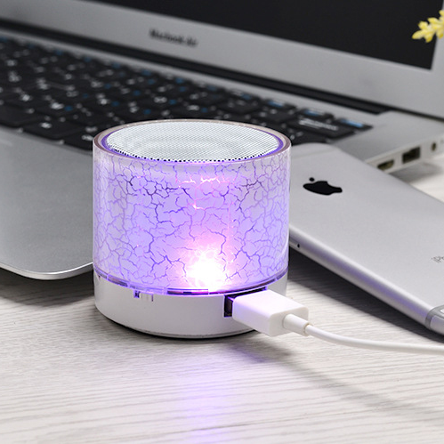 Loa bluetooth mini có đèn LED nháy theo nhạc - Loa nghe nhạc không dây hỗ trợ USB/thẻ nhớ tiện lợi - Giao màu ngẫu nhiên