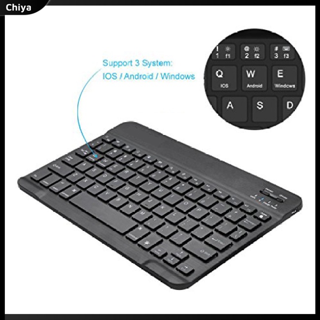Bàn Phím Bluetooth Không Dây Mỏng Có Đèn Nền 7 Màu Kèm Pin Sạc Tiện Dụng