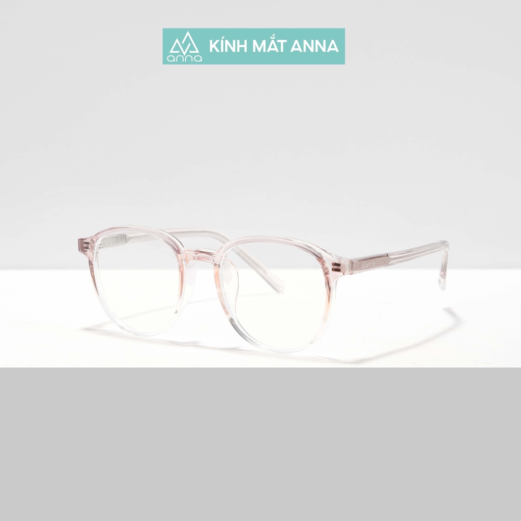 Gọng kính mắt thời trang ANNA nam nữ dáng tròn chất liệu nhựa cao cấp 380CN022