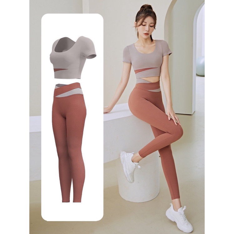 Set Đồ Tập Gym, Yoga,có đệm áo Vải Thun Co Giãn 4 Chiều Thoáng Mát Mẫu Hot 2022 - Hàng Quảng Châu Cao Cấp (BT25)