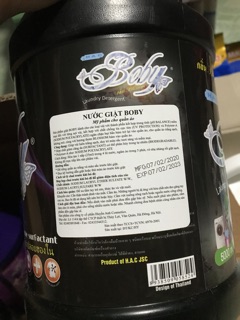 Nước Giặt Xả Boby Đen/ Tím 5000ml