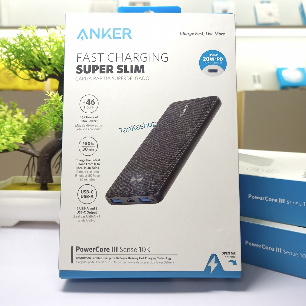 Pin sạc dự phòng ANKER PowerCore Slim Sense 10000mAh PD - A1231 - A1244
