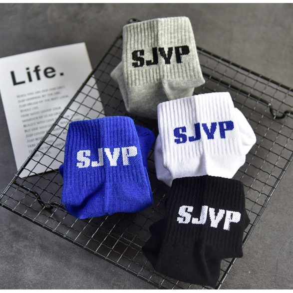 Vớ Tất cổ lửng Unisex chữ SJVP phong cách thể thao, năng động.