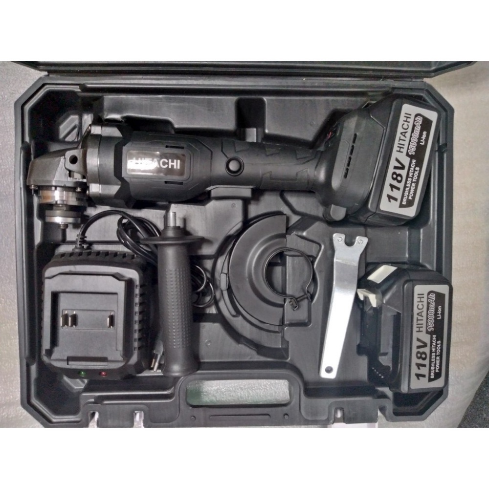 Máy mài pin hitachi 118V - Máy cắt cầm tay không chổi than hitachi - pin 10 cell cao cấp