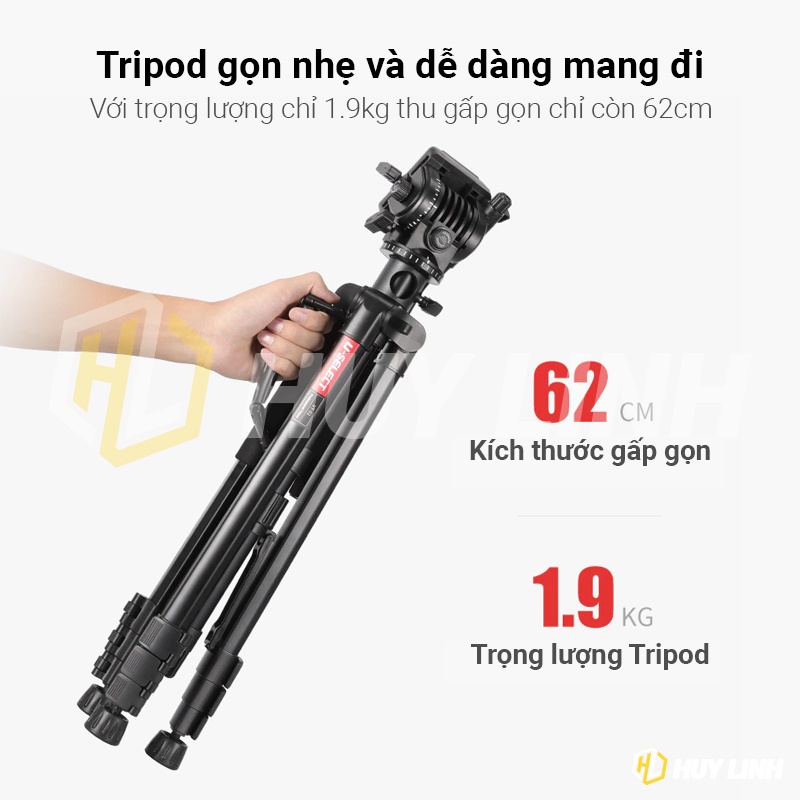 Chân Tripod đa năng Ulanzi U-SELECT VT02 Cho Điện Thoại/Máy ảnh Mirroless, DSLR