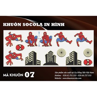 Khuôn đổ người nhện hộp 10 tấm