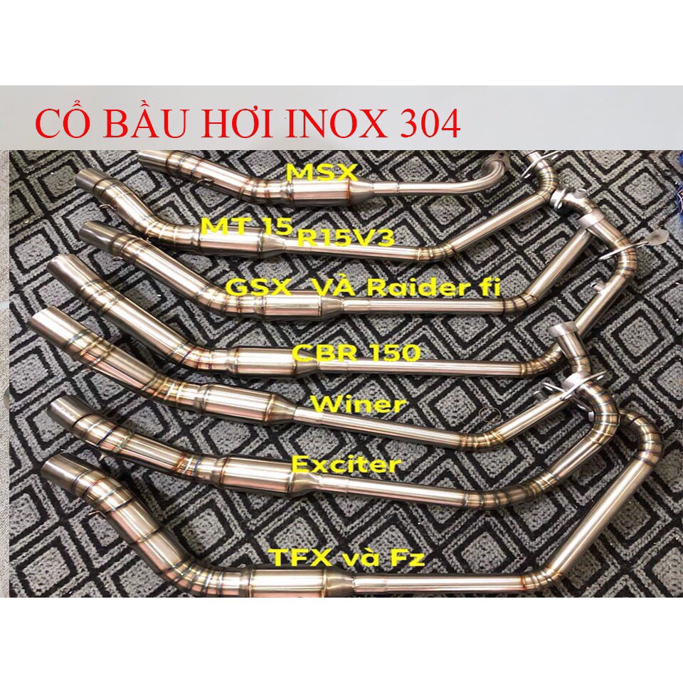 Cổ Pô Bầu Hơi INOX 304 Gắn Các Dòng Xe Máy!