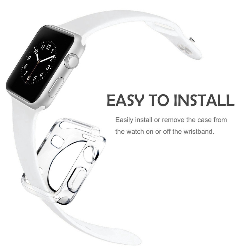 Ốp Silicon Trong Suốt Bảo Vệ Cho Màn Hình Đồng Hồ Apple Watch 5 / 4 / 3 / 2 / 1 40mm 44mm