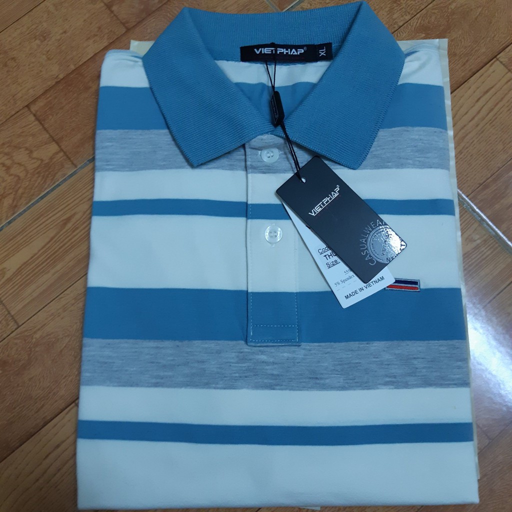 Áo thun nam ngang trẻ trung Việt Pháp