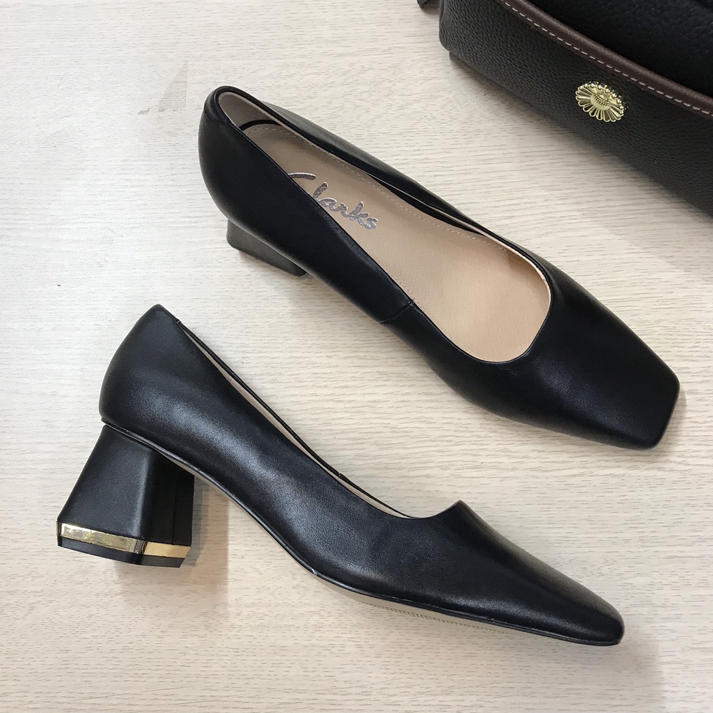 Giầy Cao Gót Nữ Da Thật Gót Trụ Cao 5cm VNXK