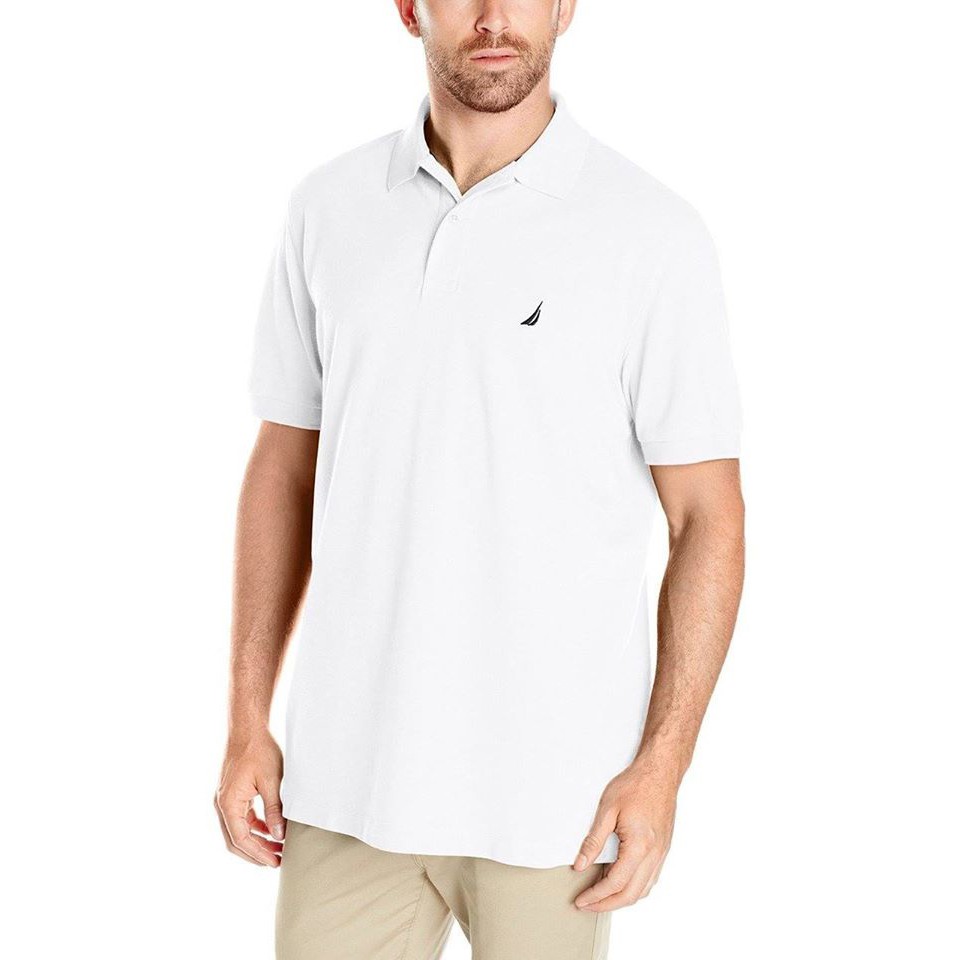 FO76 SHOP KHO HÀNG HIỆU XUẤT DƯ - NAUTICA - Áo Thun Polo Nam Regular Fit Cotton Mềm Màu Trắng Big Size - K61700